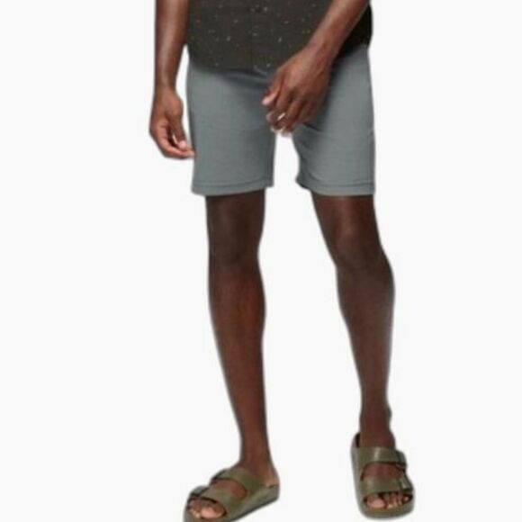 Prana Hybridizer Sage Green Rip Stop Flat Front Active Shorts Sz 34 X 10 - Picture 2 of 16